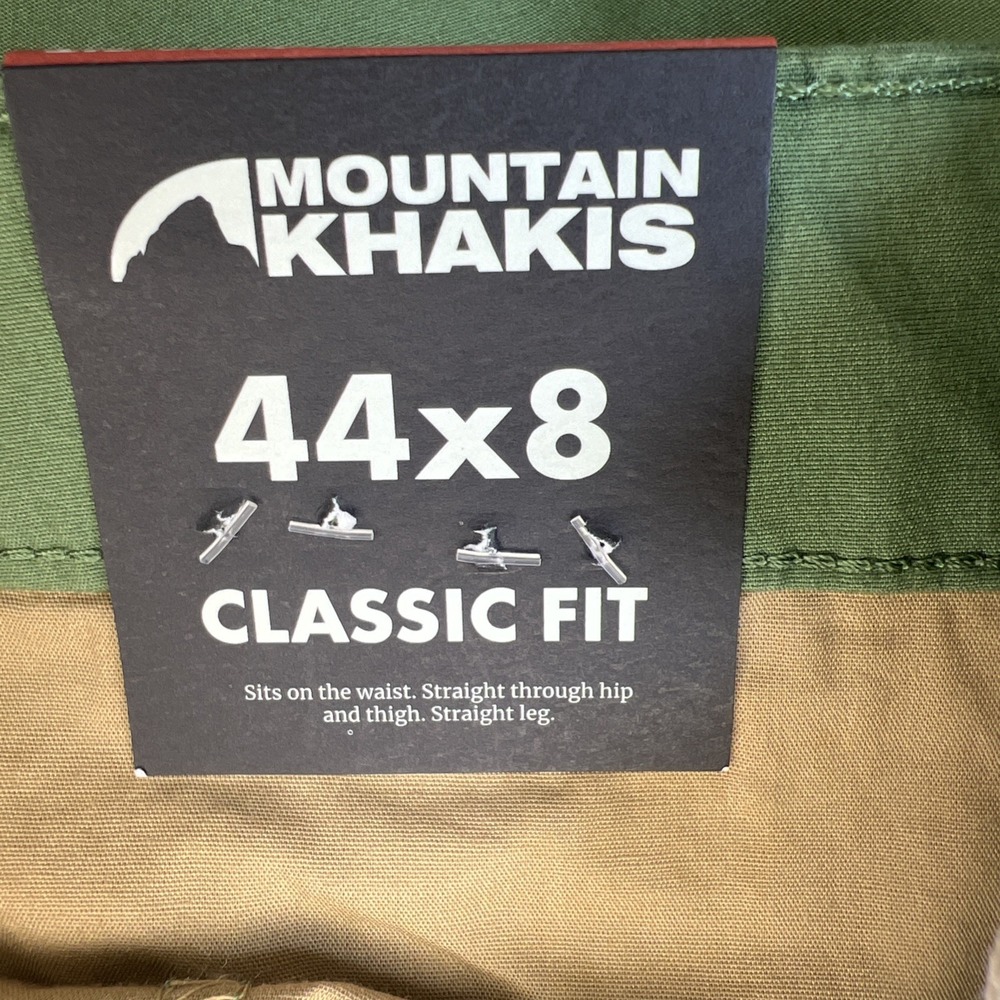 Mountain Khakis Men's  Stretch Poplin Shorts 44x8 Chive Classic Fit‎ Cotton NWT - Picture 7 of 15